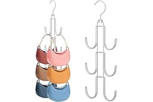 Greyoe Porta Cravatte per Armadio, Portacravatte da Armadio, Porta Cinture da Armadio, Appendiabiti Multifunzionale per Imbracatura Organizzatore per Cravatte, Sciarpe, Scialli, Borse (Argento 1, 1)