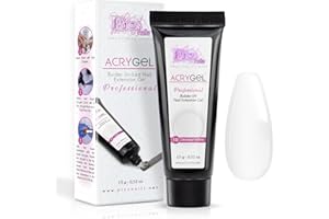 PICS NAILS Akryl do paznokci biały dym - żel akrylowy do odbudowy paznokci 15g profesjonalny, Acrygel do przedłużania paznokci o długiej żywotności żel do rekonstrukcji, półtrwały lakier do paznokci, dekoracji.