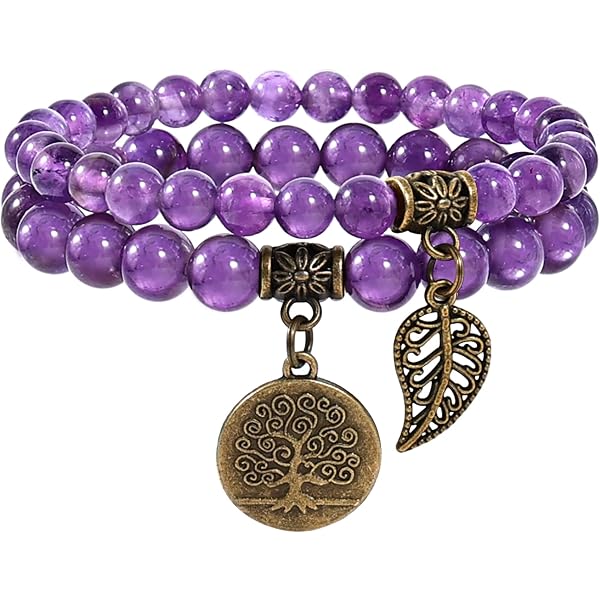 MILAKOO Bracciale Tormalina Nera 7 Pietre Curative – Bracciale Donna Yoga E Chakra