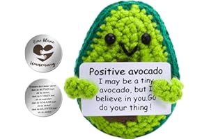 Lvefyti Positive Kartoffel, Pocket Hug Avocado, Kreative Positive Kartoffel Puppe, Mutmacher Geschenk, Glücksbringer Prüfung Geschenk mit Positiver Energiekarte, Motivationsgeschenke