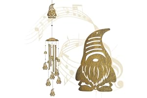 LIFEMET Wind Chimes Outdoor Metal Wind Chimes for Home Lawn Porch Patio Garden Decor for Women Men Mom Grandma Wife Unique Memorial Gift (Gnome)