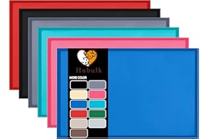 Hubulk Dog Feeding Mat,100% Waterproof BPA Free Silicone Pet Food and Water Bowl Placemat,Dishwasher, High Raised Edge to Prevent Spills,Nonslip Tray to Stop Messes on Floor (19" x 12" x 0.5", Navy)