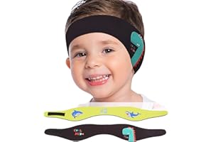 MoKo Diadema de Natación Impermeable, Banda Cabeza Ajustable Antideslizante Protección Orejas Cabello Fijación de Tapones Patrón Animal Lindo para Piscina Lago Playa Niños Adultos
