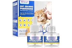 UOCASI Cat Dog Calming Pheromone Diffuser Refill(2 Packs) | 60-Day Plug Ins Refills With 2X48 ML, Home Calming Refill To Help Reduce Anxiety & Stress In Pet,Anxiety Relief Stay Calmer,Safe & Natural(Cat)