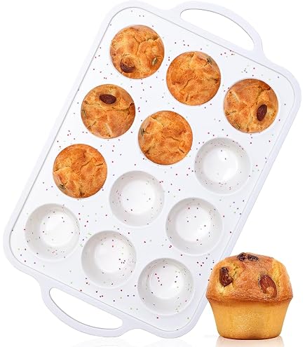 Moule à Muffins En Silicone Renforcé - 6 Cavités, Antiadhésif, Passe Lave-vaisselle | Cuisson Facile Et Démoulage Parfait