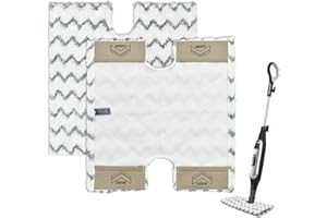 DLAIMI 2 Packs Steam Mop Pads Compatible with Shark S6003UK Klik n' Flip S6001 S6003 Steam Cleaner, Steam Pocket Mop with Scrub Strips Microfiber Pad for S6001Uk S3973 S3973D S5002