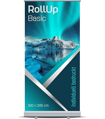 Roll-up banner Standaard, alleen systeem, eindformaat: 100 x 200 cm, Roll-up banner, standaard bij