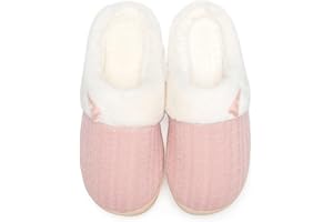 NineCiFun Hausschuhe Damen Winter Wärme Bequem Plüsch Memory Foam rutschfeste Indoor Pantoffeln