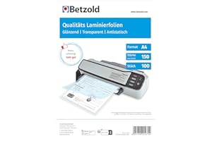 ‎BETZOLD Betzold - Laminier-Folien DIN A4 100 Stück - Laminier-Taschen Folierfolien