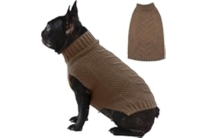 IECOii Pull pour chien - Manteau d'hiver chaud pour grands chiens, kaki, L