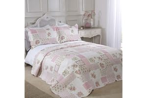 Emma Barclay Colcha Cotswold 100% poliéster King Cama Rosa, Matrimonio