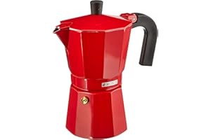 Monix Fresa aluminium 6 filiżanek do kawy, czerwony.