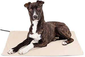 NICREW Elektryczna poduszka grzewcza dla zwierząt domowych, 40 x 45 cm, stała temperatura, elektryczna poduszka grzewcza z kablem do zwijania węża zapobiegającego ugryzieniu