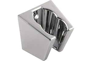 aquaSu® Uchwyt ścienny na słuchawkę prysznicową | regulowany: 2 stopnie | uchwyt do montażu na ścianie | uchwyt na słuchawkę prysznicową | 2-stopniowa regulacja | tworzywo sztuczne | chrom | 72354 1