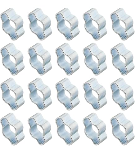 Lot De 4 Colliers De Serrage Plastique Blanc - Pince à Tuyau Double Cliquet - Plage De Serrage 21,5-23,5 Mm - Pour Fixation