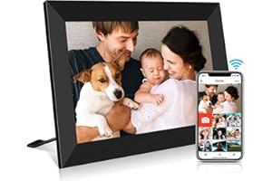 YENOCK Frameo Digital Photo Frame WiFi Cloud 10.1 Pouces 1280x800 IPS Tactile Screen Configuration Facile pour Partager ou Une vidéo Via l'application Frameo 16 Go de Stockage