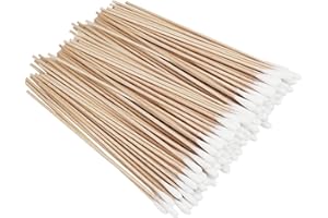 NVTRSD 100 Stück Wattestäbchen Lang, 15cm Wattestäbchen Großer Kopf, Lang Ohrenstäbchen Reinigungsstäbchen Holz Großer Kopf für Make-up, Reinigung, Augenbrauen, Beauty, Nägel