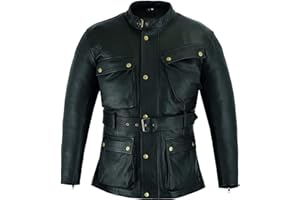 MODERNAGE Mens Motorcycle Jacket, Premium CE Armour Genuine Nappa Cowhide Leather Bikers Jacket For Riding Touring