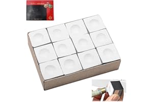teasteam Gesso per stecca da biliardo, 12 pezzi, antiscivolo, in polvere secca, migliora la presa, per stecca da biliardo, accessori per tornei professionisti di biliardo e bar sportivi