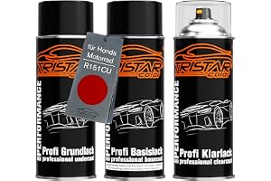 TRISTARcolor Lack sprayburkar för Honda R151CU Candy Graceful Red Perl +1K