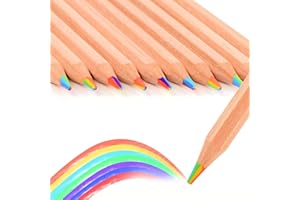 nsxsu Matite colorate arcobaleno per bambini, 7 in 1, matite colorate arcobaleno per bambini, matite colorate, matite divertenti (20)