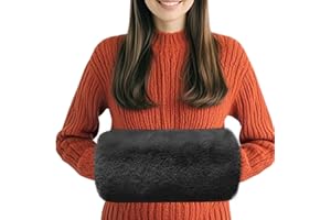 AffeGifts Muff Fell, Handwärmer Fell Winter Arm Warmers Dicken Muffs mit weichem Pelz Futter Warmer Handgelenk Warmer Geschenk für Mädchen Frauen Schwester Mutter und Oma (35 * 20cm/13.7 * 7.8inch)
