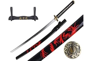 57 SPECIAL REPLICAS Spada Katana, Katana Vera Samurai Katana Acciaio con fodero per decorazione per collezionisti o come regalo Plus Espositore