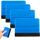 4PCS Premium Blue Squeegee Smoothing Tool - Multi-Use Application Kit for Car Vinyl Wrap, Wallpaper & Window Tint Film, Anti-