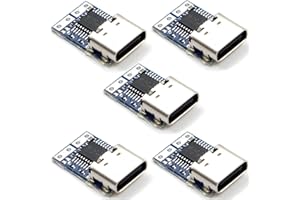 Jadeshay Moduł wyzwalający 5 szt. USB-C PDC004 PD 12 V DC stałe napięcie moduł wyzwalacza zasilania 5A typ C wejście żeńskie