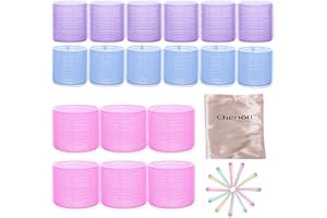 CHERIOLL 30 Pedazos Bigudíes, Rulos de Pelo, Rulos para el Pelo Auto Agarre, Profesional de Autoadhesivas Bigudíes Adhesión-Bigudí Clips Rodillo de Pelo Guardar Para Salon Peluquero Peluquero