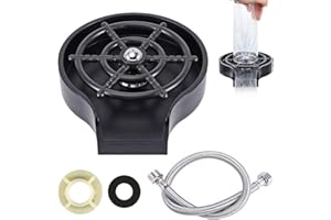 HELWEET Zmywarka do szkła, kubek do mycia butelek, płukanka do butelek, automatyczny środek do czyszczenia kubków, kran, płyn do mycia szkła, nadaje się do kuchni domowej, barów, kawiarni, sklepów z mlekiem i