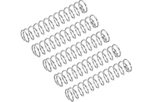 QUARKZMAN Compression Ressort, 5pcs 304 Inox Acier, 10mm OD, 1mm Fil Taille, 50mm Libre Longueur, Argent Ton