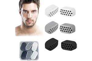DNSHAN 6 Pcs Jaw Trainer, Exerciser for Jawline, Jaw Exerciser, Jaw Exerciser for Men & Women, Powerful Jaw Toner, Silicone Jaw Strengthener for Strengthening and Tightening Jaw Line and Neck