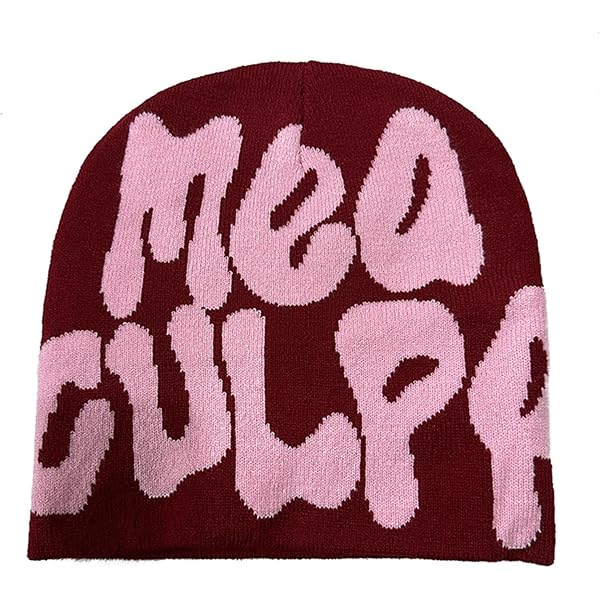 MUNSKT Beanie Y2K MEA Culpa Beanie Corteiz Mütze Hip Hop Strickmützen Winter Warme Mütze Für Frauen Männer