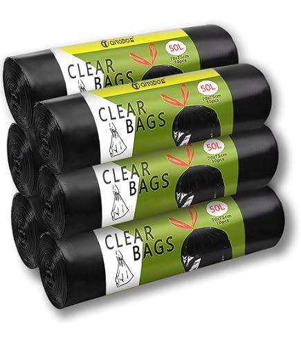 Sacs Poubelle 50 Litres - Lot De 200 Sacs - Fabrication Française