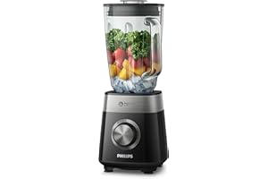 PHILIPS DOMESTIC APPLIANCES Philips Series 5000 Blender, ProBlend Crush Technology, Powerful 800 W Motor, 1.5L Capacity, 3 Speeds + Pulse Function, 2 Year Warranty, Black (HR3573/91)