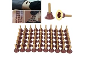 TMISHION Moxibustion,60 Pcs Stick on Moxa,Pure Moxa Cone Health Care Moxibustion Stick with Self-Adhesive Candle Base for Chinese Traditional Body Acupuncture for Neck Waist Leg Pain Relief