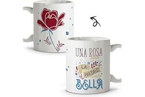 LolaPix Tazas Día de la Madre. Tazas Desayuno Originales. Taza Ceramica 330 ml. Regalos con Frases. Tazas Mamá. Taza Rosa