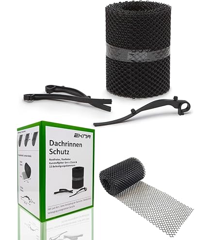 Dachrinnen Laubschutz 8m X 18cm - Robuster Laubschutzgitter Mit 10 Klammern
