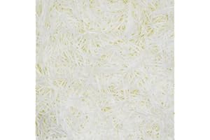 Mamiddle Paglia per Cesti Decorativa - 50g Raffia per Riempimento Regali, Filler per Cestini, Scatole e Decorazioni - Materiale per Party, Matrimoni, Natale (Beige)