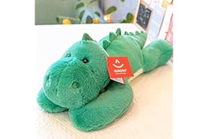 eamve 11.8Inch Weighted Anxiety Dinosaur Plush Toy Throw Pillow,0.35 lbs Stuffed Animal Doll,Soft Dino Pillows for Kids Figure Gift (Dinosaur)