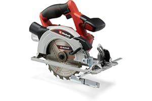 Einhell Power X-Change 165mm Cordless Circular Saw - 18V Rotary Wood Saw, Tool-Free Adjustment, LED, Dust Extraction - TE-CS 18/165-1 Li Solo Electric Saw (Battery Not Included)
