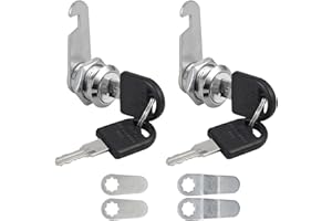 Anhoer 2 X 16mm Security Mailbox Lock with Alike Keys Barrel Drawer Cabinet Mail Box Locker Cam Lock Cabinet Drawer Cam Lock for Door Cabinet Cupboard Locker Letter Box Wardrobe