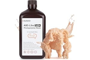 ELEGOO Resina ABS-Like 3.0 Plus 3.0+, Resina para Impresora 3D con Alta Dureza y Tenacidad, Resina Fotopolímera de Curado Rápido UV 405nm, Resina 3D para Impresión 3D LCD/DLP, Beige 2000G