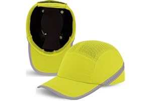 BWOLF TRIVOR Gorra Seguridad Trabajo Casco Obra Casco Seguridad con Carcasa ABS EN 812, Tira Reflectante