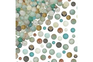 TOAOB THE ONE AND ONLY BABY TOAOB 100 Pezzi Perline in Pietra Naturale Amazzonite 4mm 6mm 8mm Rotondi Gemma per Braccialetti Collana Bigiotteria Fai da Te Creazione di Gioielli