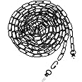 Voguad 19 Feet Black Chain for Hanging Lamp, Decorative Lighting Fixture, Extension for Pendant Light, Ceiling Fan, Chandelier - Load Capacity 65 Lbs
