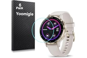 Yoomigle 6-pak kompatybilny z Garmin Venu 3S folia ochronna na ekran do zegarka Garmin Venu 3S Smart Watch folia ochronna na ekran folia ochronna na ekran krystalicznie czysta HD odporna na