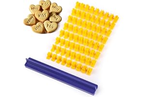 TDUNSYA Alfabeto Numero Fondente Cookie Cutter,72 Pezzi Lettere Pasta di Zucchero,Stampini Alfabeto Cookie Stamp,Timbro per Biscotti con Lettere,per Fondente, Torte, Biscotti, Strumenti di Cottura