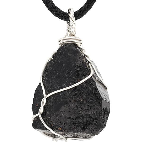 Collana DARK SIDE 8mm ossidiana nera e perle terahertz argento 925